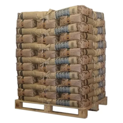 Belgische Holzpellets Badger Pellets – Palette 975kg (65 Säcke)