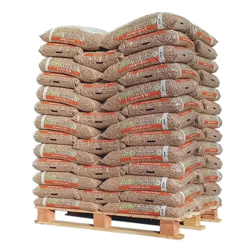 Holzpellets aus der Auvergne Moulin Bois Energie – Palette 975kg (65 Säcke)