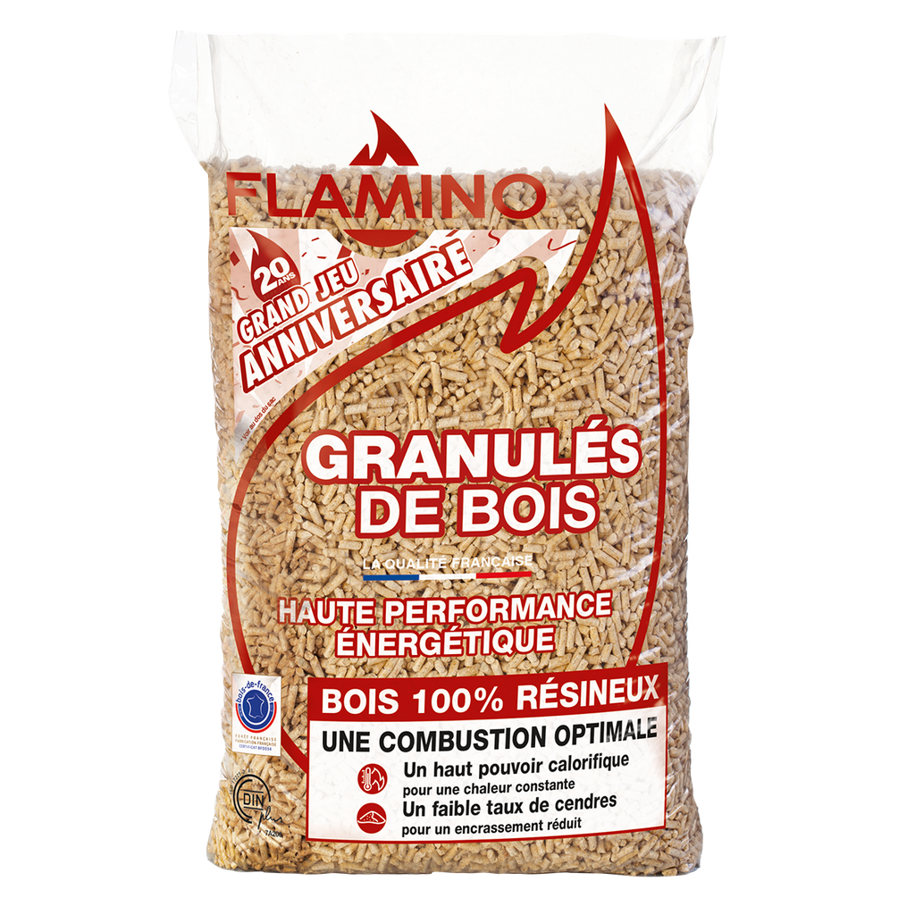 Holzpellets FLAMINO – Palette mit 72 Säcken à 15 kg
