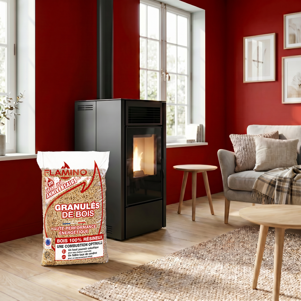 Holzpellets FLAMINO – Palette mit 72 Säcken à 15 kg