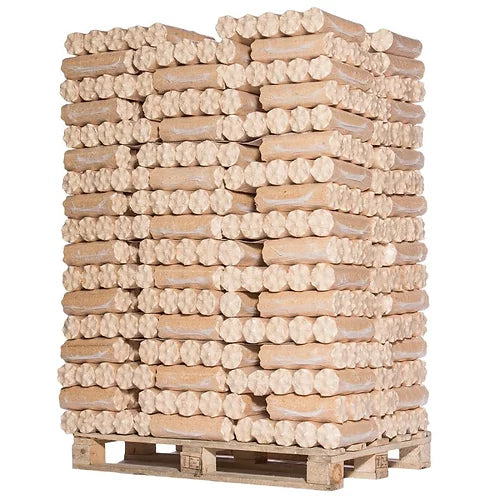 Holzbriketts – 100 % Nadelholz – Palette mit 960 kg